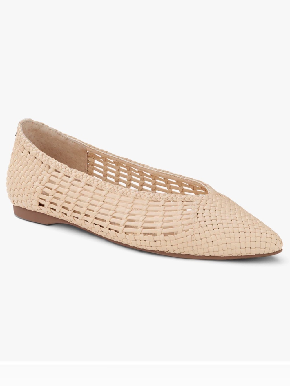 Birdies Woven Pointed Toe Flats Beige Cream Size 7.5 - Picture 2 of 7